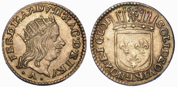 LIVORNO. FERDINANDO II DE' MEDICI, 1621-1670. Luigino 1660.  - Asta Numismatica - Associazione Nazionale - Case d'Asta italiane