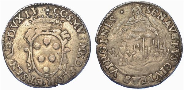 SIENA. COSIMO I DE' MEDICI, 1537-1574. Giulio.  - Asta Numismatica - Associazione Nazionale - Case d'Asta italiane