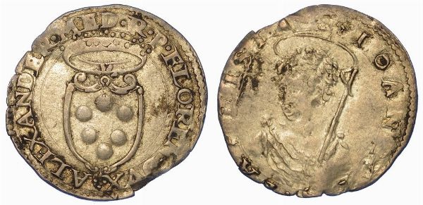 FIRENZE. ALESSANDRO DE' MEDICI, 1532-1537. Mezzo Giulio.  - Asta Numismatica - Associazione Nazionale - Case d'Asta italiane