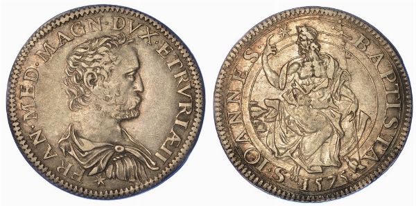 FIRENZE. FRANCESCO I DE' MEDICI, 1574-1587. Testone 1575.  - Asta Numismatica - Associazione Nazionale - Case d'Asta italiane