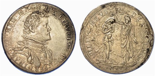 FIRENZE. FERDINANDO I DE' MEDICI, 1587-1608. Piastra 1589.  - Asta Numismatica - Associazione Nazionale - Case d'Asta italiane