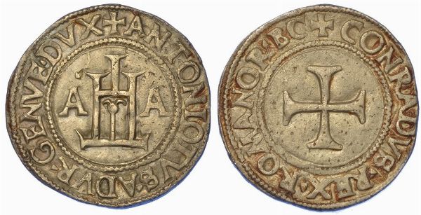 GENOVA. ANTONIOTTO ADORNO, 1522-1527. Testone.  - Asta Numismatica - Associazione Nazionale - Case d'Asta italiane