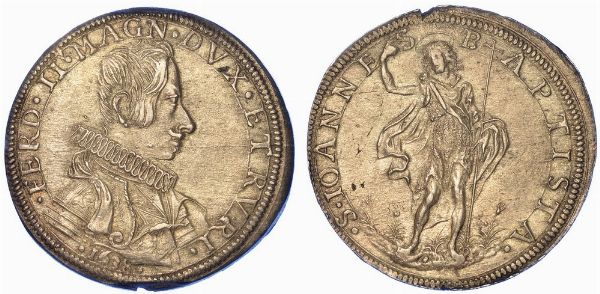 FIRENZE. FERDINANDO II DE' MEDICI, 1621-1670. Piastra 1638.  - Asta Numismatica - Associazione Nazionale - Case d'Asta italiane