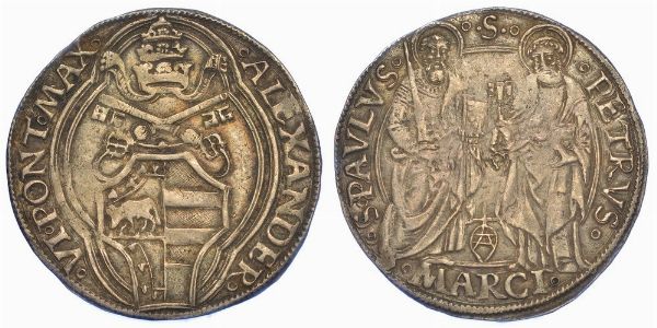 ANCONA. ALESSANDRO VI, 1492-1503. Grosso.  - Asta Numismatica - Associazione Nazionale - Case d'Asta italiane