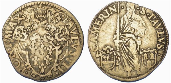 CAMERINO. PAOLO III, 1534-1549. Giulio.  - Asta Numismatica - Associazione Nazionale - Case d'Asta italiane