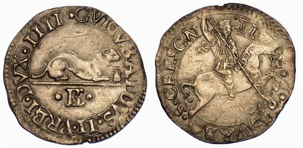 URBINO. GUIDOBALDO II DELLA ROVERE, 1538-1574. Armellino.  - Asta Numismatica - Associazione Nazionale - Case d'Asta italiane