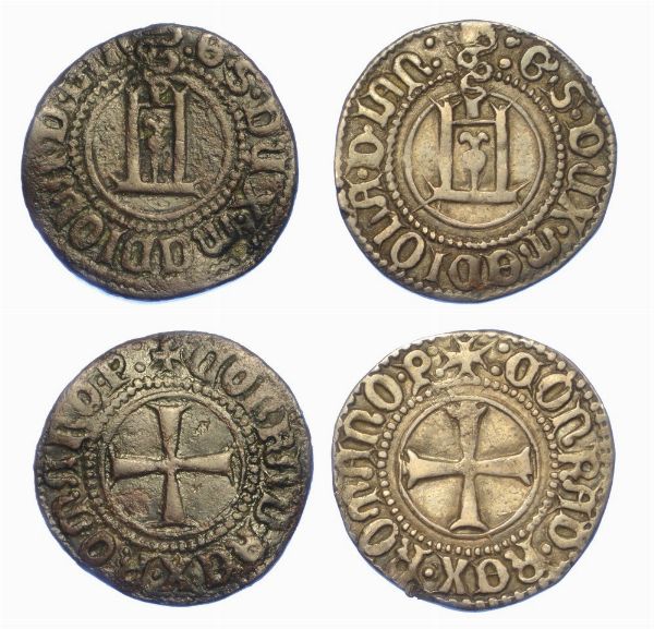 GENOVA - GALEAZZO MARIA SFORZA. Lotto di due monete.  - Asta Numismatica - Associazione Nazionale - Case d'Asta italiane