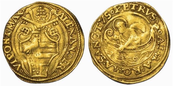 ROMA. ALESSANDRO VI, 1492-1503. Fiorino di camera.  - Asta Numismatica - Associazione Nazionale - Case d'Asta italiane