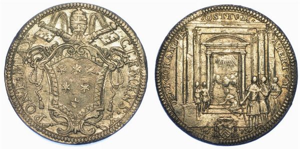 ROMA. CLEMENTE X, 1670-1676. Testone 1675. Anno Santo.  - Asta Numismatica - Associazione Nazionale - Case d'Asta italiane