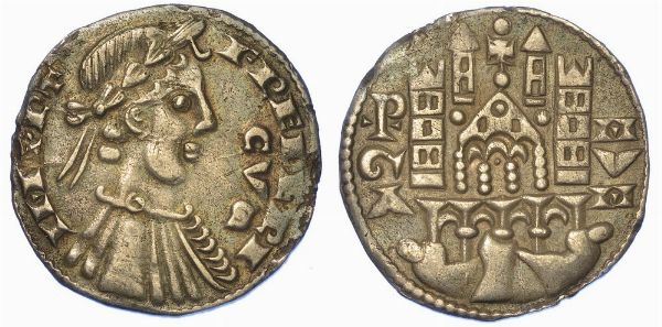 BERGAMO. COMUNE, A NOME DI FEDERICO II, 1194-1250. Grosso da 6 denari, anni 1260-1265.  - Asta Numismatica - Associazione Nazionale - Case d'Asta italiane