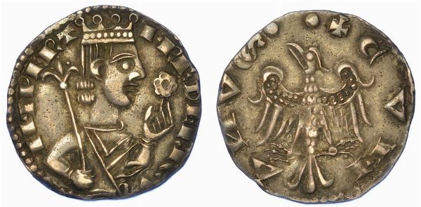 COMO. COMUNE, A NOME DI FEDERICO II, XII-XIV Secolo. Grosso da 4 Denari imperiali, anni 1254-1255.  - Asta Numismatica - Associazione Nazionale - Case d'Asta italiane