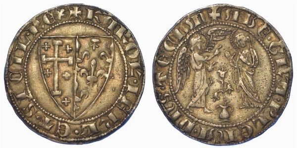 NAPOLI. CARLO I D'ANGIO', 1266-1285. Saluto d'argento.  - Asta Numismatica - Associazione Nazionale - Case d'Asta italiane