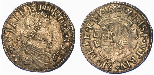 NAPOLI. FILIPPO IV, 1621-1665. Tar 1622.  - Asta Numismatica - Associazione Nazionale - Case d'Asta italiane