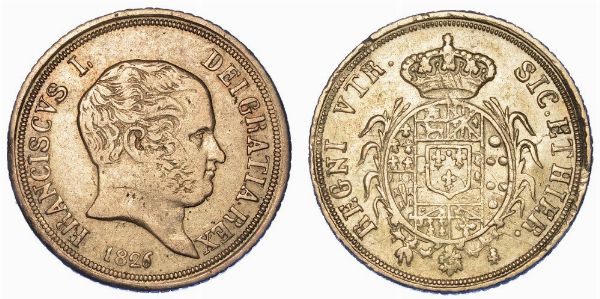 NAPOLI. FRANCESCO I DI BORBONE, 1825-1830. Carlino 1826.  - Asta Numismatica - Associazione Nazionale - Case d'Asta italiane