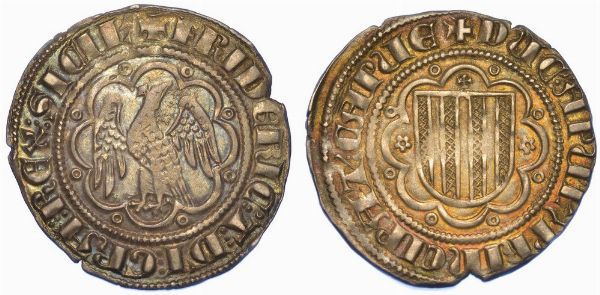 MESSINA. FEDERICO III D'ARAGONA, 1296-1337. Pierreale.  - Asta Numismatica - Associazione Nazionale - Case d'Asta italiane