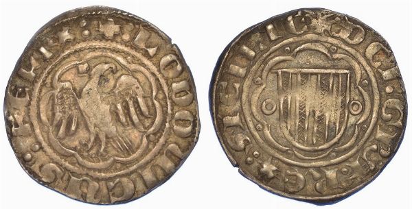 MESSINA LUDOVICO D'ARAGONA, 1342-1355. Pierreale.  - Asta Numismatica - Associazione Nazionale - Case d'Asta italiane