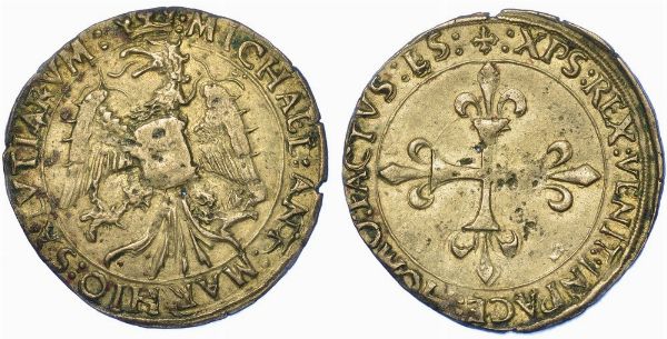 CARMAGNOLA. MICHELE ANTONIO DI SALUZZO, 1504-1528. Rolabasso.  - Asta Numismatica - Associazione Nazionale - Case d'Asta italiane