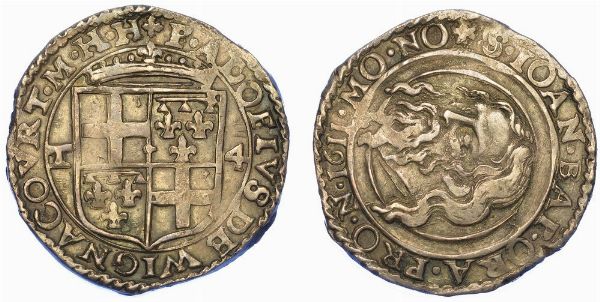 MALTA. FRA ALOF DE WIGNACOURT, 1601-1622. 4 Tar 1611.  - Asta Numismatica - Associazione Nazionale - Case d'Asta italiane