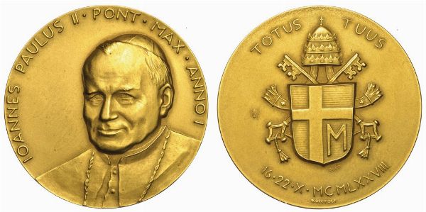 VATICANO. GIOVANNI PAOLO II, 1978-2005. Medaglia A. I/1978.  - Asta Numismatica - Associazione Nazionale - Case d'Asta italiane