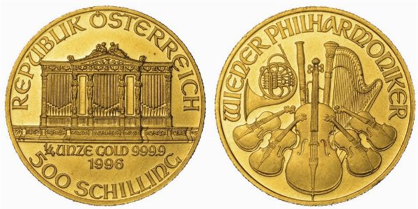 AUSTRIA. REPUBBLICA. 500 Shilling 1998. Wiener Philarmoniker.  - Asta Numismatica - Associazione Nazionale - Case d'Asta italiane