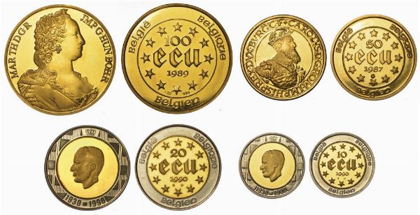 BELGIO. Lotto di quattro monete.  - Asta Numismatica - Associazione Nazionale - Case d'Asta italiane