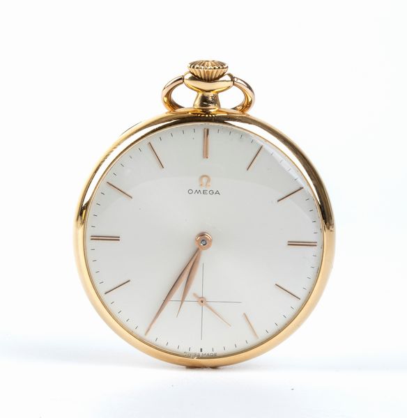 OMEGA: Orologio da tasca in oro 18K, anni '60  - Asta Gioielli, orologi, argenti e penne - Associazione Nazionale - Case d'Asta italiane