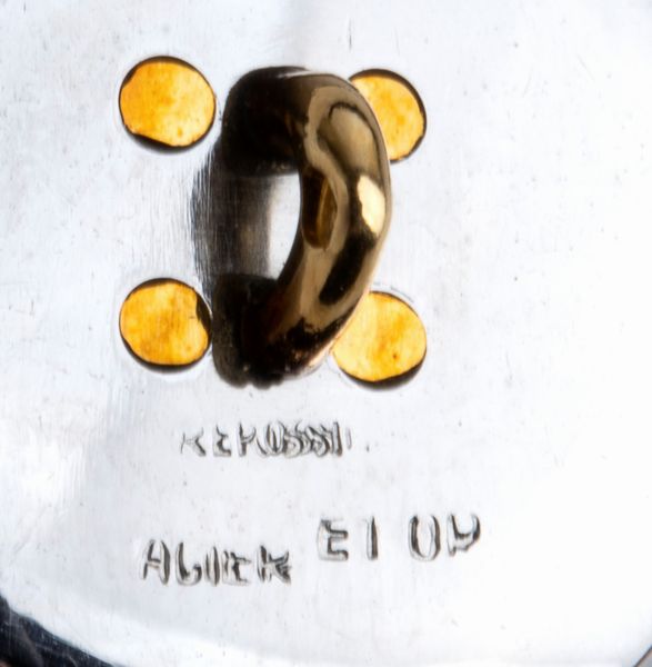 REPOSSI: set di 14 bottoni in acciaio ed oro  - Asta Gioielli, orologi, argenti e penne - Associazione Nazionale - Case d'Asta italiane
