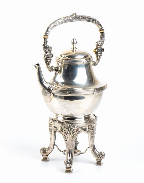 Tea Kettle italiano argento - inizio XX secolo  - Asta Gioielli, orologi, argenti e penne - Associazione Nazionale - Case d'Asta italiane