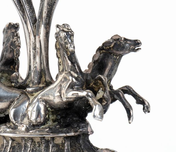 Coppia di candelabri italiani in argento - argentiere A. CESA S. C., anni '50  - Asta Gioielli, orologi, argenti e penne - Associazione Nazionale - Case d'Asta italiane