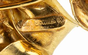 Spilla in oro con cammeo e diamanti  - Asta Gioielli, orologi, argenti e penne - Associazione Nazionale - Case d'Asta italiane