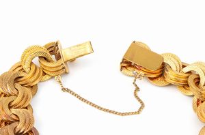 Bracciale in oro giallo a maglie rotonde  - Asta Gioielli, orologi, argenti e penne - Associazione Nazionale - Case d'Asta italiane