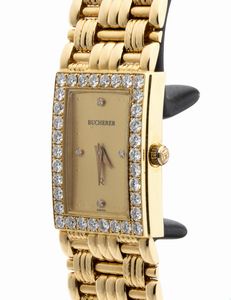BUCHERER: orologio da polso lady in oro e diamanti  - Asta Gioielli, orologi, argenti e penne - Associazione Nazionale - Case d'Asta italiane