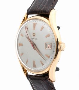 REVUE: orologio da polso in oro 18K, anni '60  - Asta Gioielli, orologi, argenti e penne - Associazione Nazionale - Case d'Asta italiane