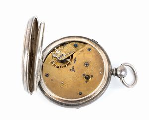 Orologio da tasca inglese in argento, cronografo 1/5 centre seconds  Chester 1878  - Asta Gioielli, orologi, argenti e penne - Associazione Nazionale - Case d'Asta italiane