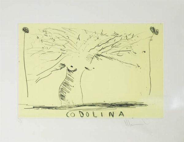 ALDO MONDINO Torino 1938 - 2005 : Codolina  - Asta Grafica - Associazione Nazionale - Case d'Asta italiane