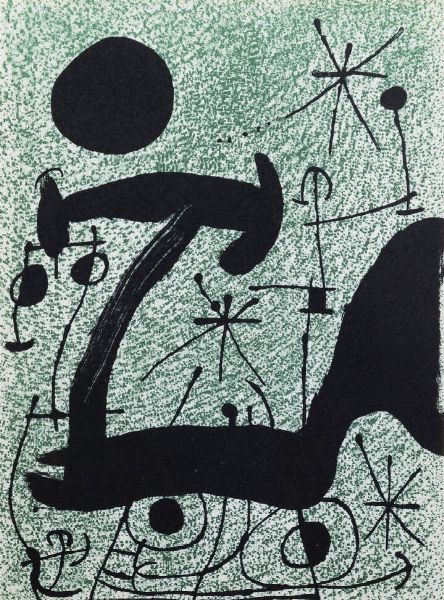 JOAN MIRO' Barcellona (Spagna) 1893 - 1983 Palma (Spagna) : L'oiseau lunaire 1967  - Asta Grafica - Associazione Nazionale - Case d'Asta italiane