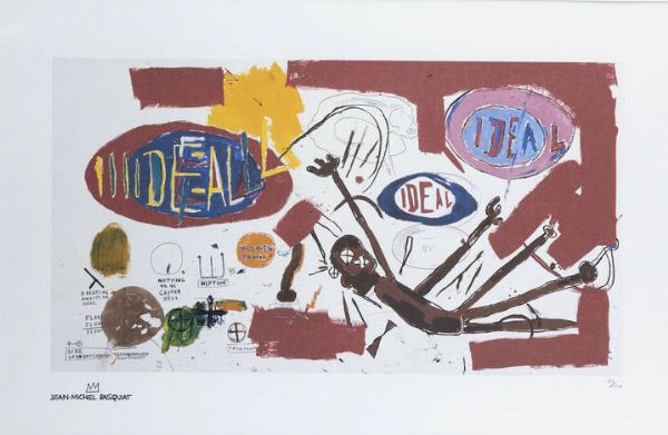 JEAN-MICHEL BASQUIAT New York 1960 -1988 New York : Victor (Ideal)  - Asta Grafica - Associazione Nazionale - Case d'Asta italiane