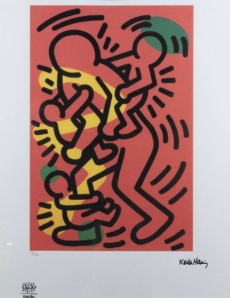 KEITH HARING Reading (USA) 1958 1990 New York (USA) : Senza titolo  - Asta Grafica - Associazione Nazionale - Case d'Asta italiane