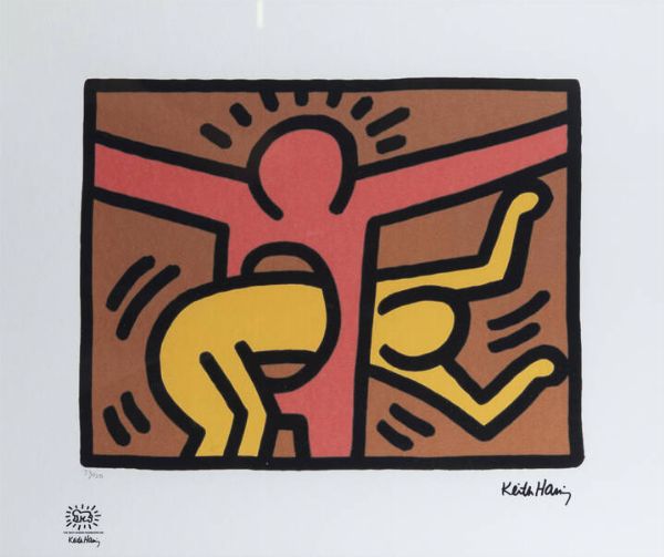 KEITH HARING Reading (USA) 1958 1990 New York (USA) : Senza titolo  - Asta Grafica - Associazione Nazionale - Case d'Asta italiane