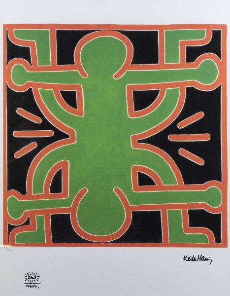 KEITH HARING Reading (USA) 1958 1990 New York (USA) : Senza titolo  - Asta Grafica - Associazione Nazionale - Case d'Asta italiane