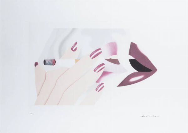 TOM WESSELMANN Cincinnati (USA) 1931 - 2004 New York (USA) : Fumando  - Asta Grafica - Associazione Nazionale - Case d'Asta italiane