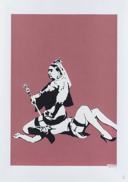 BANSKY Bristol (Inghilterra) 1974 : Queen Vic  - Asta Grafica - Associazione Nazionale - Case d'Asta italiane