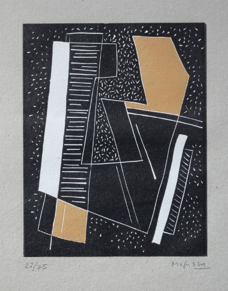 ALBERTO MAGNELLI Firenze 1888 - 1971 Parigi : Composition 48 1970  - Asta Grafica - Associazione Nazionale - Case d'Asta italiane