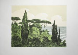 ALBERTO SUGHI Cesena (FO) 1928 - 2012 - Paesaggio marino