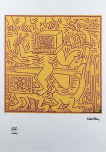 KEITH HARING Reading (USA) 1958 1990 New York (USA) - Senza titolo