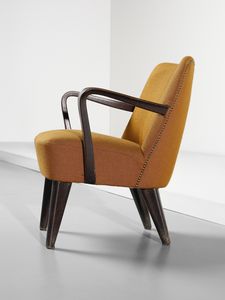 PONTI GIO (1891 - 1979) : Coppia di poltroncine delle cabine della nave Giulio Cesare  - Asta Asta 427 | DESIGN E ARTI DECORATIVE DEL NOVECENTO Tradizionale - Associazione Nazionale - Case d'Asta italiane