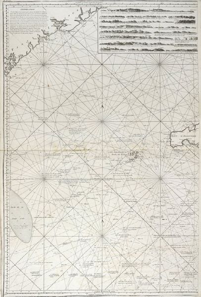 JEAN-BAPTISTE DEGAULLE : Nouvelle carte reduite de La Manche de Bretagne En trois Feuilles.  - Asta Arte Antica, Moderna e Contemporanea [Parte I] - Associazione Nazionale - Case d'Asta italiane