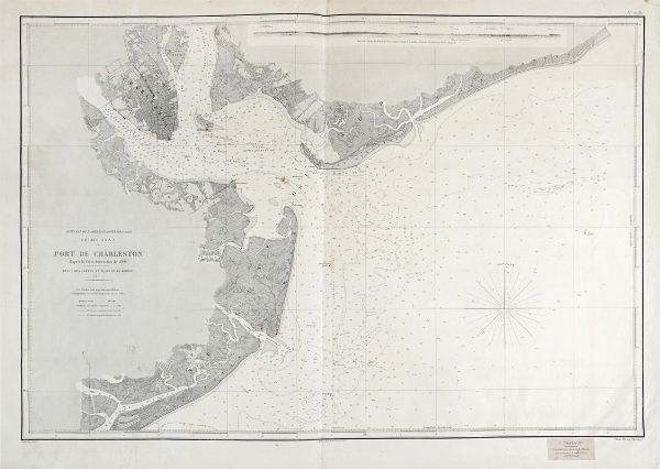 LONGUET KAUTZ : Port de Charleston d'aprs la Carte Amricaine de 1866.  - Asta Arte Antica, Moderna e Contemporanea [Parte I] - Associazione Nazionale - Case d'Asta italiane