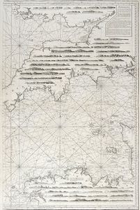 JEAN-BAPTISTE DEGAULLE : Nouvelle carte reduite de La Manche de Bretagne En trois Feuilles.  - Asta Arte Antica, Moderna e Contemporanea [Parte I] - Associazione Nazionale - Case d'Asta italiane