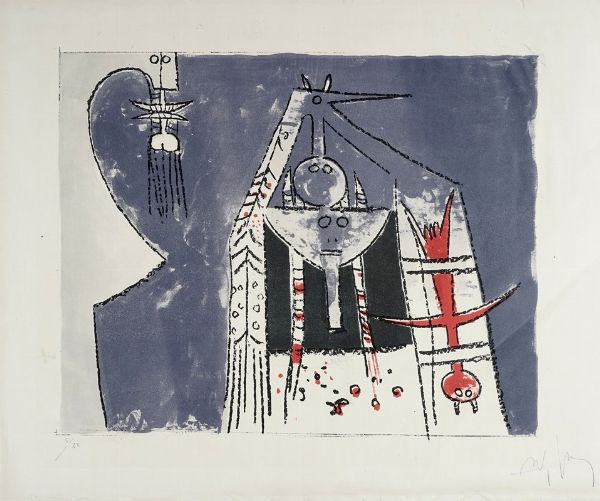 Wifredo Lam : Senza titolo.  - Asta Arte Antica, Moderna e Contemporanea [Parte II] - Associazione Nazionale - Case d'Asta italiane